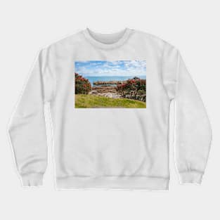 Scenic view from base of Mount Maunganui Crewneck Sweatshirt